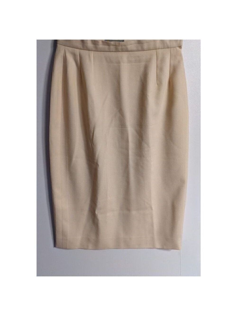 Vintage Aquascutum | Wool Pencil Skirt in Cream